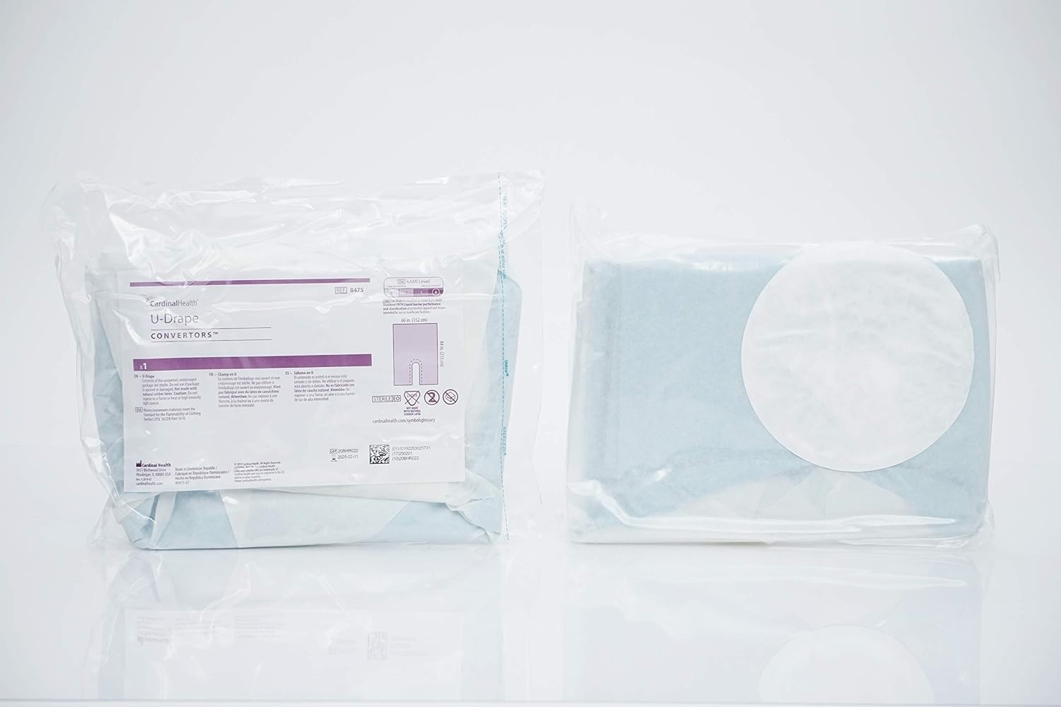 Drape Orthopedic U-Drape Blue poly 60 W X 84 L Inch Sterile split with adhesive (22/CS) by Cardinal  ID 8475